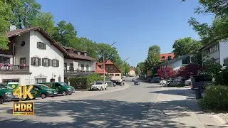 Sunny Morning Walk Exploring Höllriegelskreuth and Grünwald - Munich, Germany 4K HDR