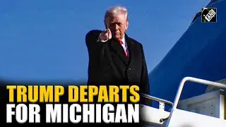 WATCH: US president Donald Trump departs for Michigan