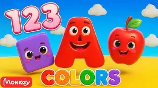 Preschool Learning Videos for Preschoolers 🍊🍎🍋 Toddlers Learn ABC Phonics Shapes Numbers Colors 🌈