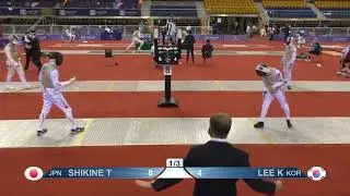 Doha 2021 SMF - L32 - Shikine JPN v Lee KOR