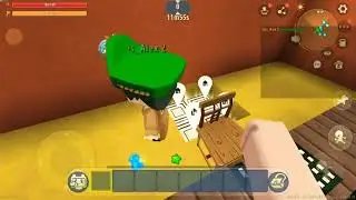 Mini World Block Art - зелёный слоник - цапля