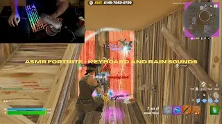(Fortnite Asmr) Creamy keyboard sounds + rain sound