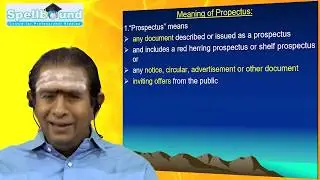 (Law Pen Drive Classes) Demo Lecture 1 - Meaning of a Prospectus (CA INTER) by CS L. Jayaraman