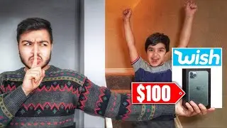 I Surprised My Little Brother With An iPhone From Wish (SMARTPHONE FROM WISH!)