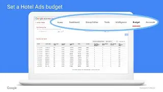 How do I set a budget in Google Hotel Ads Center?