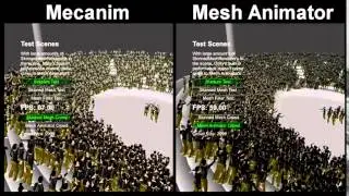 Mesh Animator Unity Crowd Comparison