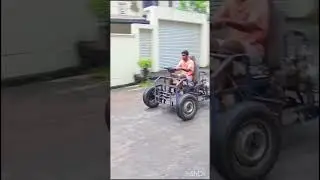 Home made Gokart test drive😗❤️🇱🇰 #automobile #engineering #engine #gokart #bike #creative