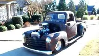 52 Chevy Truck Rat-Rod Pro-Street Holley Mega-Blower SUPERCHAGED 383 STROKER
