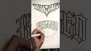 Tattoo design lettering drawing process | Тату-эскиз леттеринг, процесс создания