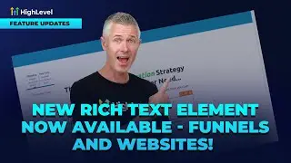 New Rich Text Element Now Available - Funnels and Websites!