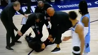 Protester protest run into court in game 4 Timberwolves vs grizzlies