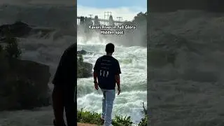 Kaveri River is in full glory 💚📍KRS Dam Water Overflow View Point, Mandya