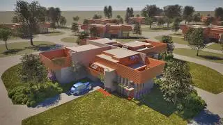 FRANK LLOYD WRIGHT P4203:Cloverleaf Quadruple Houses (Pittsfield, Massachusetts)Unbuilt Project 1942