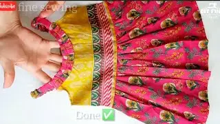 DIY  Baby Frock From Leftover Fabric || Baby Frock Cutting and Stitching Tutorial