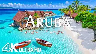 Aruba 4K UHD – Turquoise Caribbean Waters, Palm Trees & One Happy Island Beauty | Relaxing Music