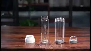 BOTTLED JOY 1000mL Glass Water Bottle