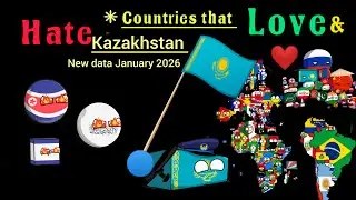 Countries that love and hate Kazakhstan #kazakhstan #centralasia #asia #usa #canada #russia #europe