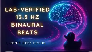 Real 13.5 Hz Binaural Beats (Lab-Verified) + Ambient Drone | 1-Hour Deep Focus, Study & Coding Music
