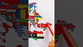 Draw Flag Map of Armenia 🇦🇲 #armenia #mapartist
