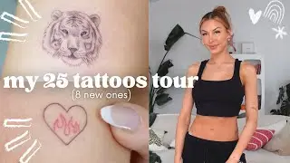MY 25 TATTOOS TOUR | get 8 new tattoos with me