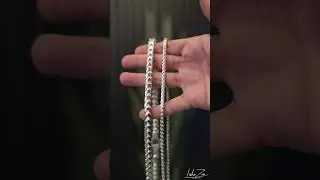 Silver 7.9mm Franco Chain vs Silver 4mm Franco Chain #lukezionjewelry #fashion