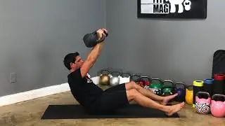 Double Kettlebell Overhead Sit Up Exercise