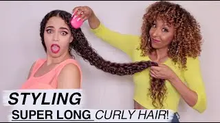 Styling SUPER LONG Curly Hair ft. SWOOP! | BiancaReneeToday
