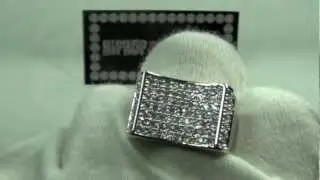 HipHopBling.com Bling Bling Concave CZ Micro Pave Ring
