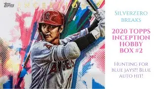 CURRENT BASEBALL RELEASE: 2020 TOPPS INCEPTION - BLUE PARALLEL AUTO HIT! BLUE JAYS HUNT CONTINUES...