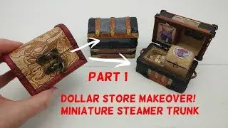 Miniature Steamer Trunk Part 1 Dollar Store Makeover Prepare the box