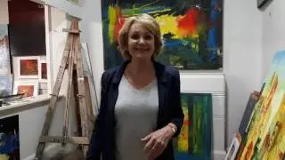 Val Glover in her studio. Tresillian.