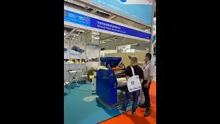 PE and PVC Stretch Film Automatic Rewinding Machine Presentation in Shanghai Plastic Exhibitaion