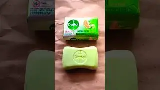 DETTOL SOAP 💛💚 DRY SOAP. #asmr #asmrsoapcutting #soapingsounds #asmr #satisfying #oddlysatisfying