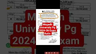 Magadh University PG Exam Dates 2024-26: Everything You Need to Know