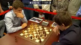 GM Magnus Carlsen vs GM Sergey Karjakin Chess Blitz Perfect Cam Angle