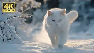 Quiet Forest Creatures in Falling Snow ❄️ Soft Piano Winter Ambience for Deep Relaxation