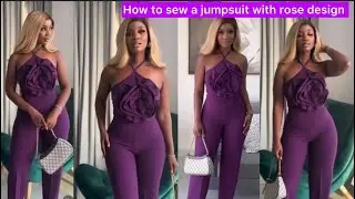 HOW TO SEW A JUMPSUIT WITH ROSE DESIGN