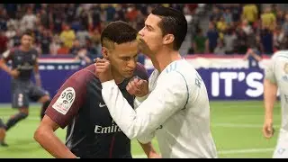 [HD] Neymar vs Real Madrid - Gameplay FIFA 18 Solo Legend