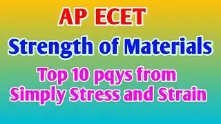 ECET 2025 Civil Strength of Materials pyqs |Ecet 2025 civil Previous question questions #ecet2025