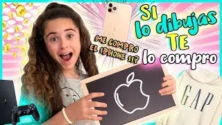 Si LO DIBUJAS TE LO COMPRO CHALLENGE! Me COMPRO el IPHONE 11 PRO? RETO ME COMPRAN TODO 💜 CLODETT