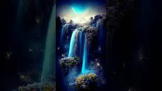 Fantasy Waterfall 3D Animated #animated #3d #fyp #foryou #blue #waterfall #fantasy
