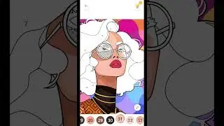 Рисование в Paint by number. Прекрасная девушка получилась☺️ #80smusic #song #картиныпономерам