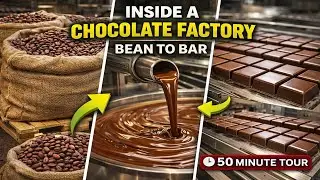 Inside a Chocolate Factory Bean to Bar 🍫  Full 50 Minute Production Line Tour ASMR