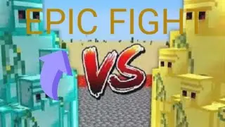 Diamond Golem vs Golden golem | epic fight