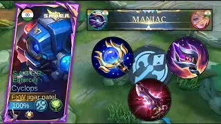 CYCLOPS NEW PERFACT BUILD AND EMBLEM FOR ONE SHOT 2025 !! BEST DAMAGE BUILD CYCLOPS !! MLBB