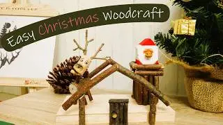 Rustic Christmas Decor: No carving, just sticks and glue.