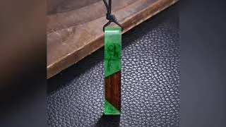 Fashion Colored Resin Wood Pendant Necklace 🔥