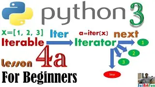 Python3 Tutorial For Beginners | Iterator vs Iterable and iter vs next || Lesson 4a
