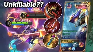 REVAMPED Saber Legend Skin 0 death Gameplay | Sustain build is OP?