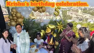 Krishu's birthday celebration || Krishu 5th birthday Party | Storey Birthday Cake 